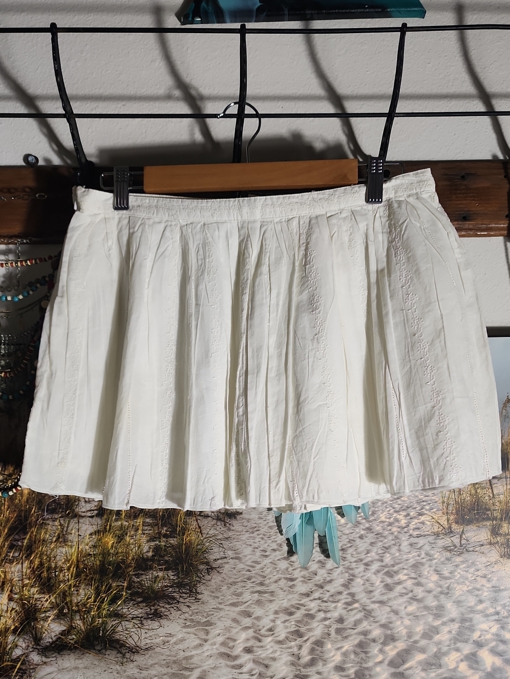 American Eagle Outfitters White Circle Skater Skirt